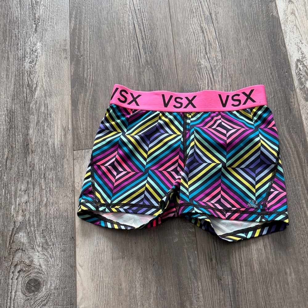 VSX Multicolor Striped Shorts with Pink‎ Waistband